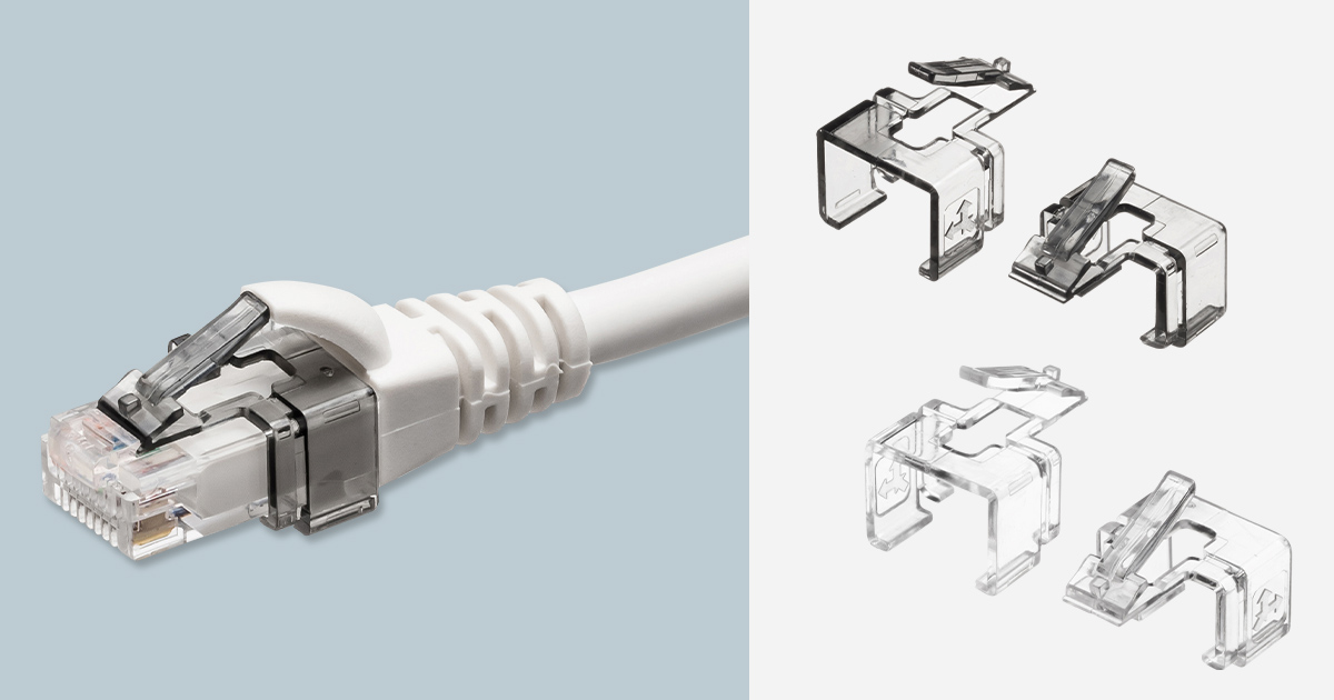 RJ-45プラグの折れてしまったツメを復元する、後付け用ラッチを発売