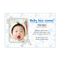 Baby has come（ブルー・写真用）